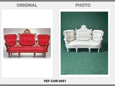 Renaissance Revival Sofa VEF-CHR-0051 1:12
