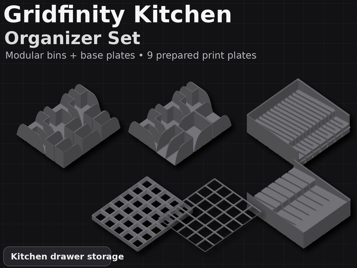 Gridfinity Kitchen Drawer Organizer