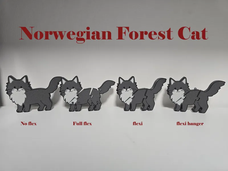 Norwegian forest cat - keychain