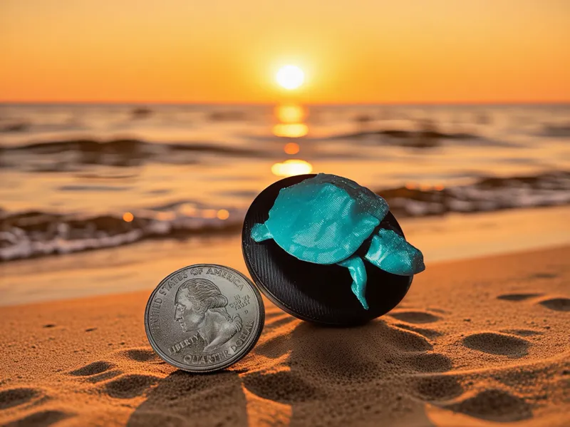 Small Baby Turtle 1.75in diameter (7g of material)