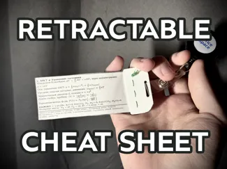 Retractable cheat sheet