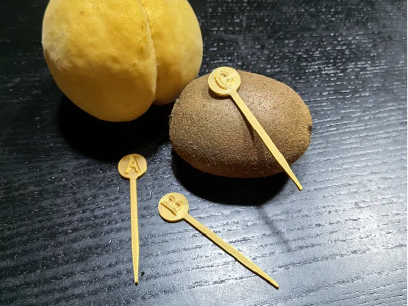 带字母的水果牙签叉子（1g1个）