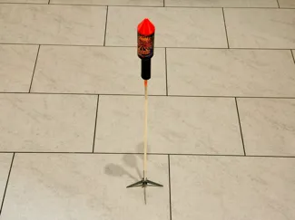 Wings and stands for New Year fireworks rockets.