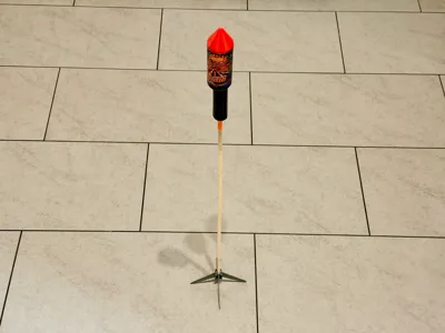 Wings and stands for New Year fireworks rockets.
