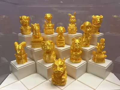Chinese Zodiac Ornaments (Horse, Sheep, Monkey, Rooster, Dog, Pig)