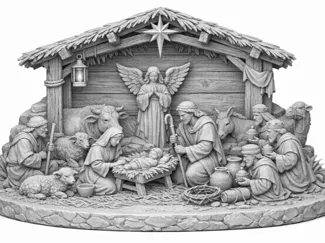 Christmas Manger Scene.