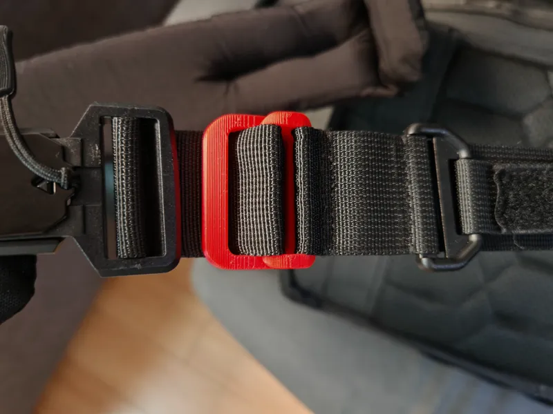 Tri-glide Buckles, adjustable webbing slider