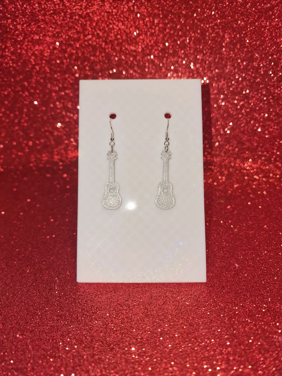 Guitar earrings view 2