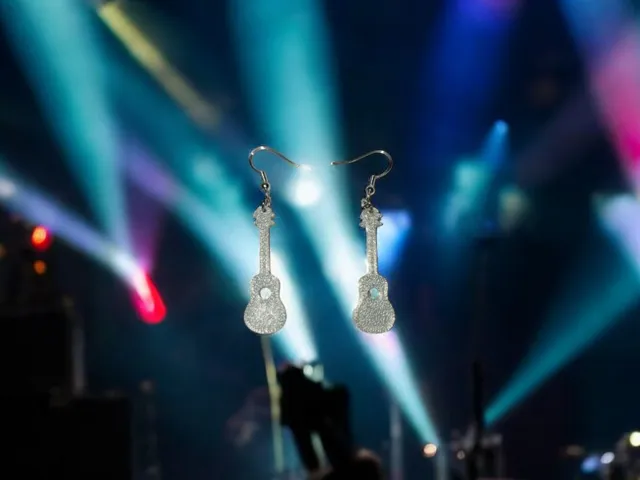 Guitar earrings