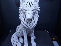 Voronoi Wolf 100% Einfarbig