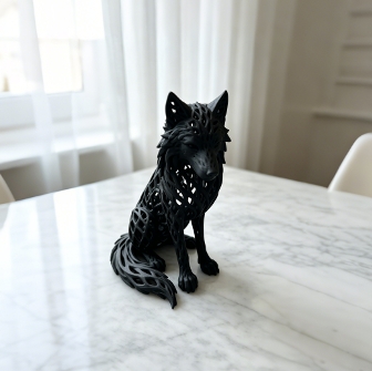 Miniatura 5 do modelo 3D Voronoi Wolf – Mystische Eleganz