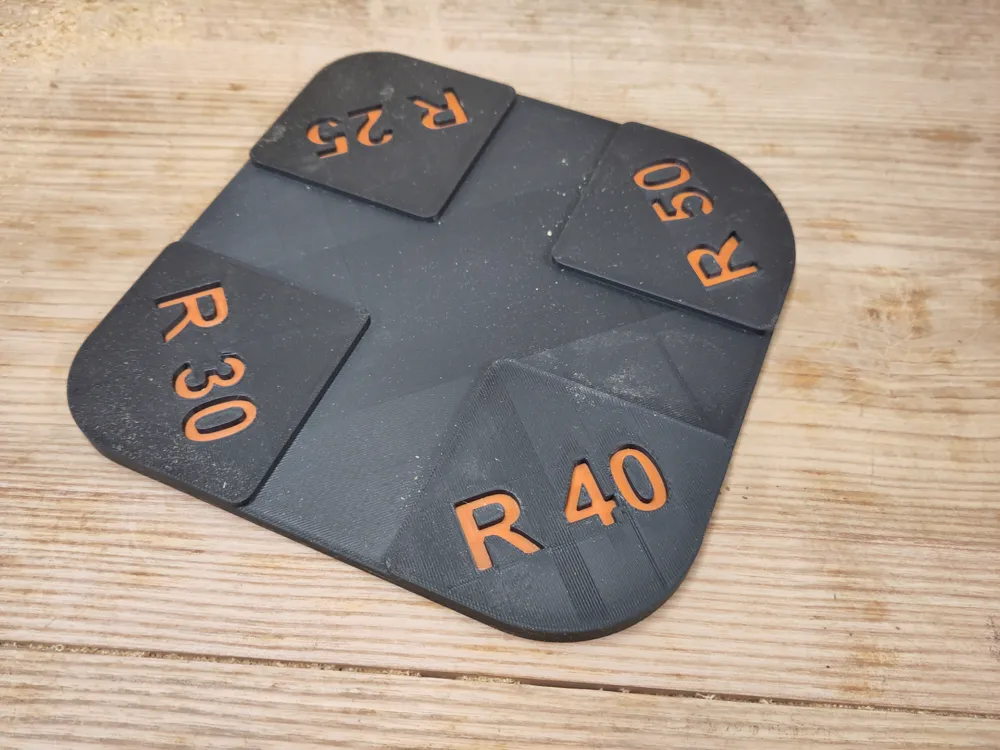 Radius gauge R25, R30, R40, R50 for routers by Bukenya MakerWorld ...