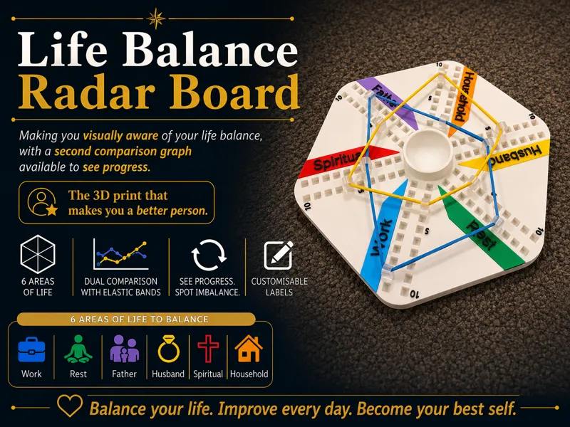 Life Balance Board – Physical Spider Chart Tracker