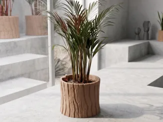 Realistic Tree Stump Planter - Nature Decor