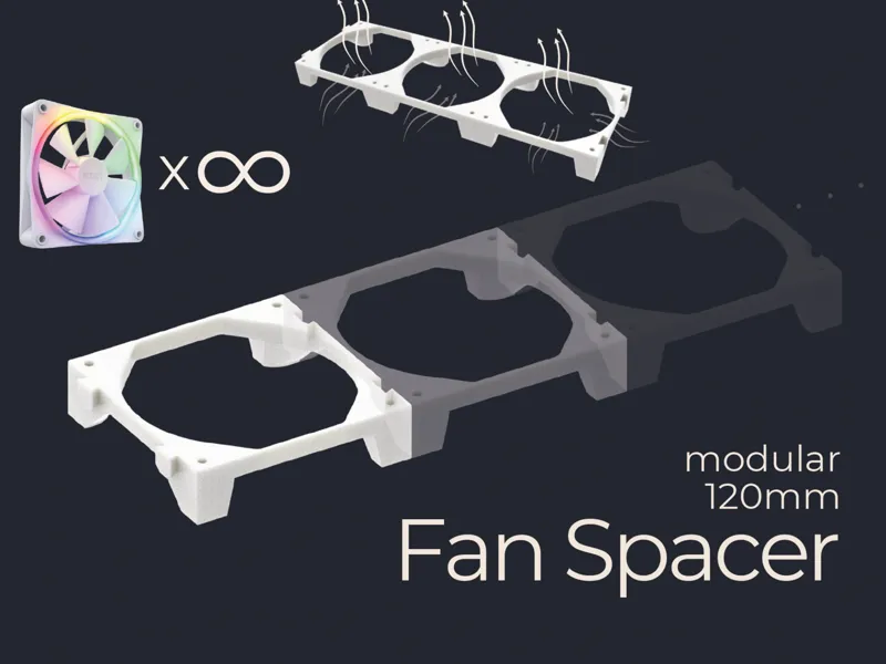 Modular Bottom Fan Spacer - 120mm CASE Cooling Kit