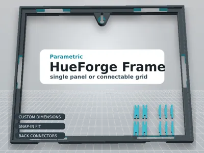 HueFrame Grid - Parametric HueForge Snap-In Frame