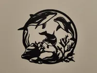 Dauphins - décoration murale — photo 1