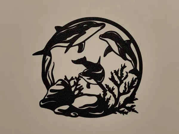 Dauphins - décoration murale