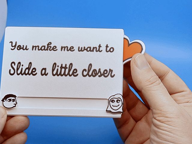 Slide a little closer Valentine card