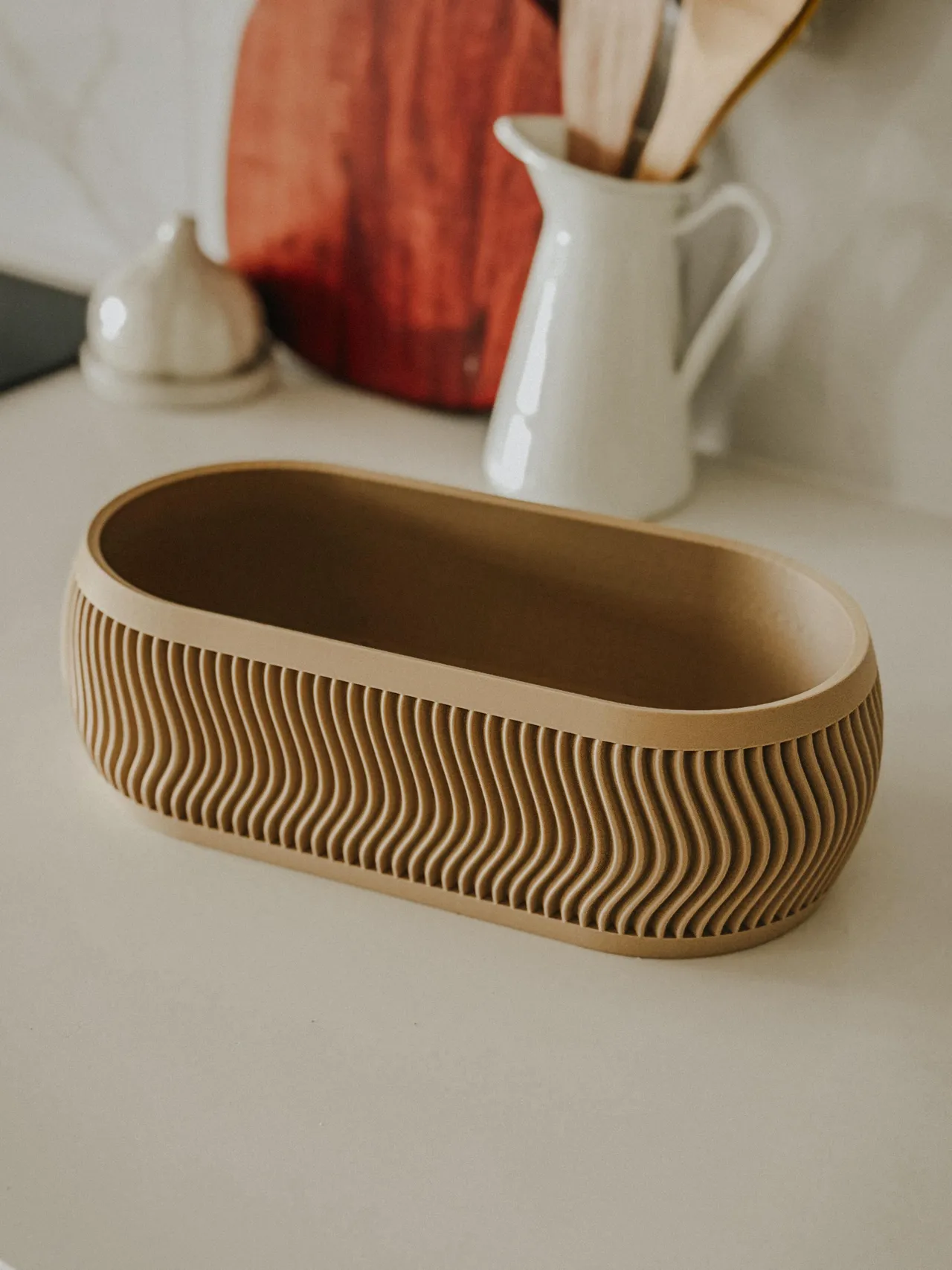 Stackable Long Modern Planter / Organizer with Lid view 4
