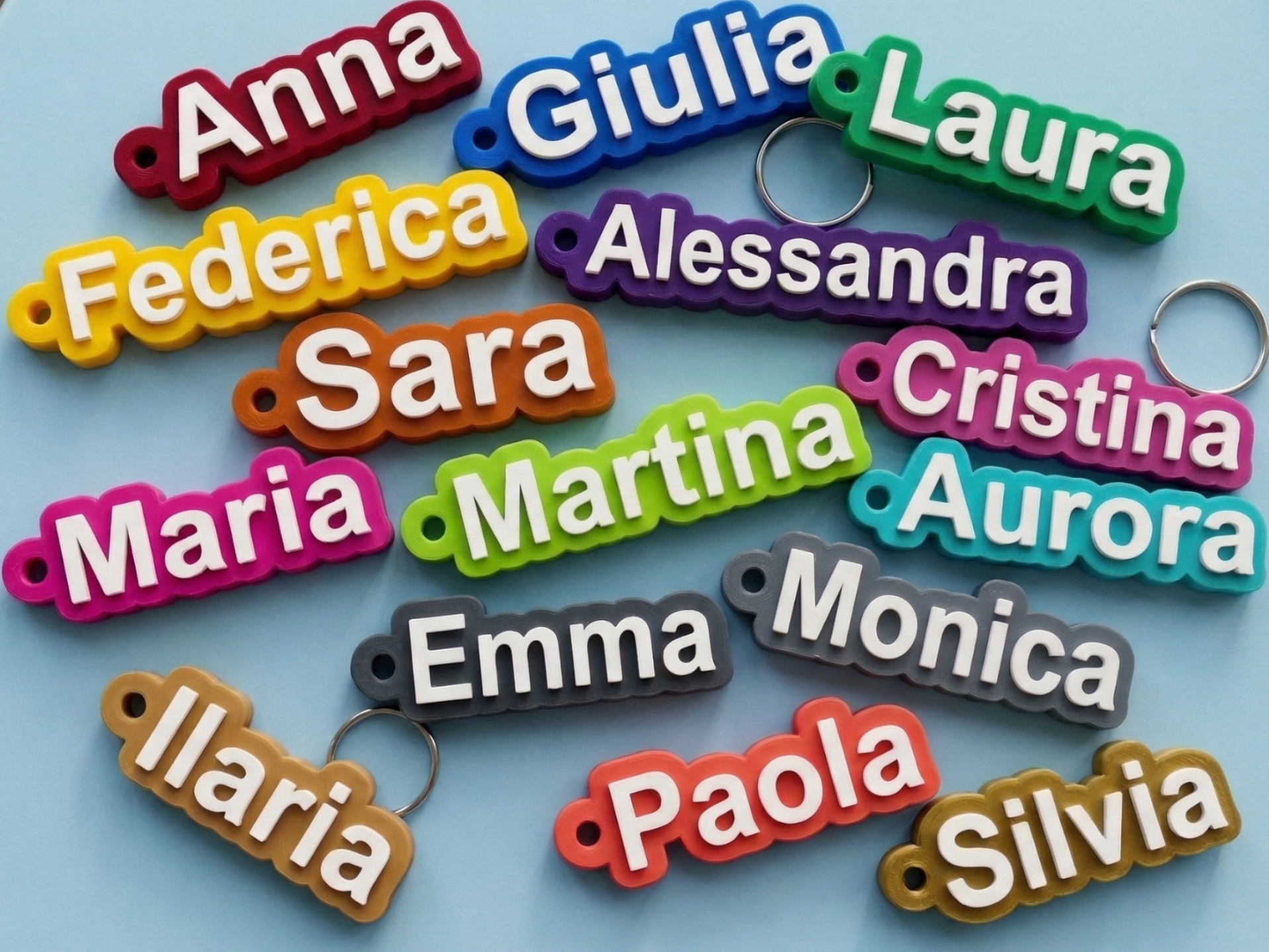 Fully Customizable Name Keychain Adjustable Shape