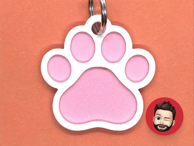 Animals paw keychain