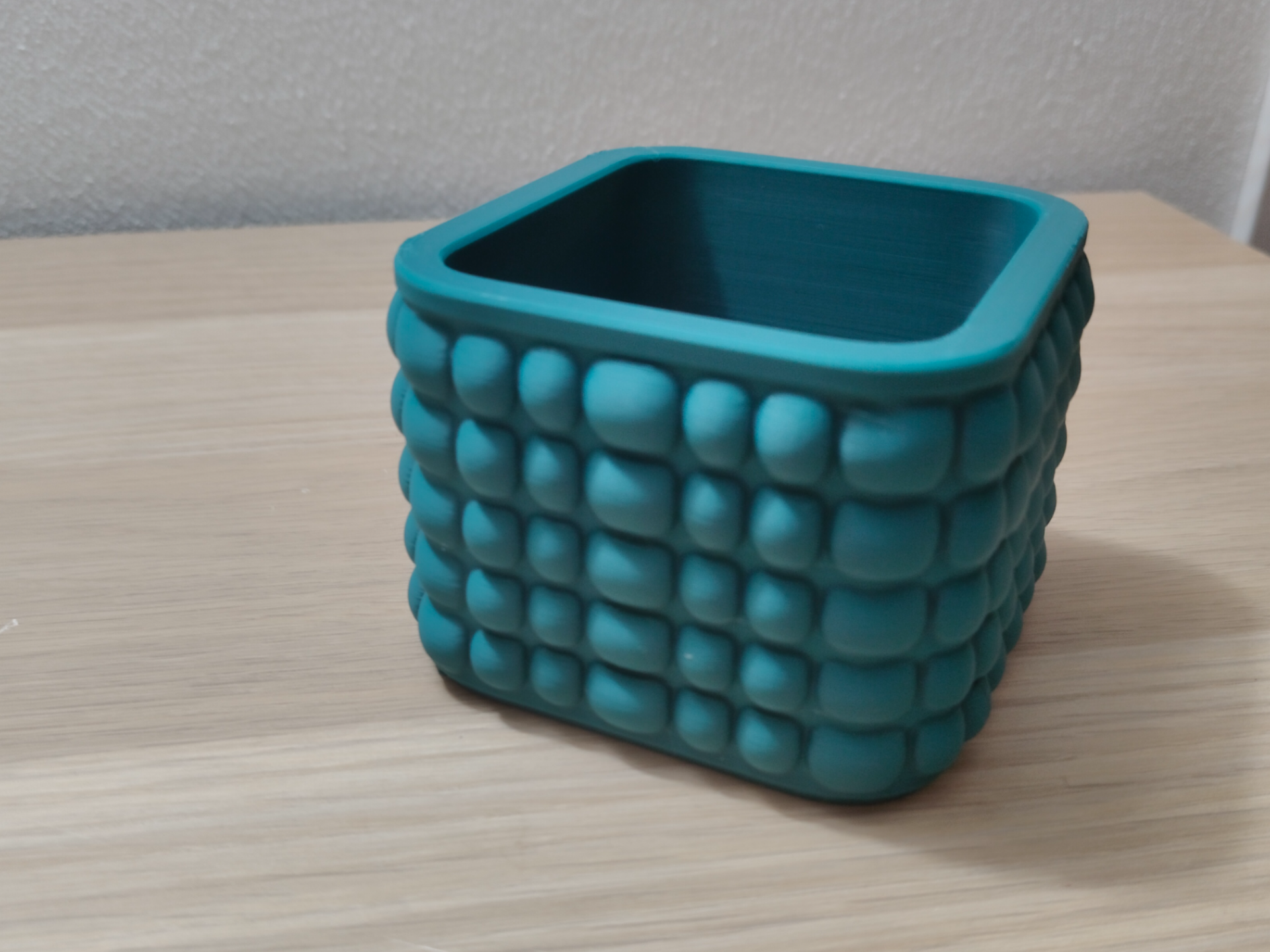 Textured Square Vase – 100×100×70 mm