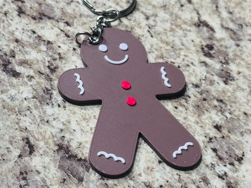 Gingerbread man keychain