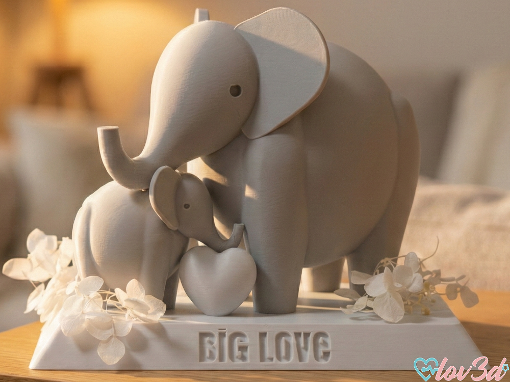 Big Love - Cute Elephant Family Decor