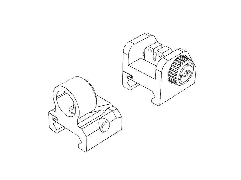 simple sights for standard 21mm Picatinny rail