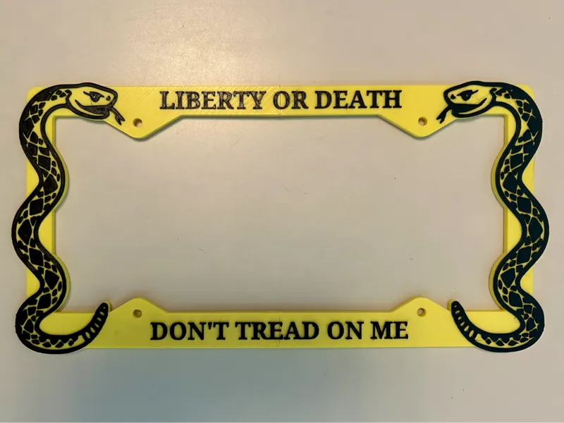 Don't Tread On Me License Plate Frame