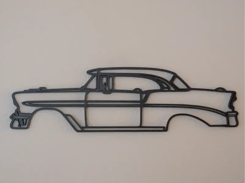 1956 Chevy Bel Air 2 Door Hardtop Line Art