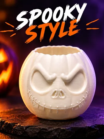 Adorno temático: Spooky Pumpkin Skull Bowl – Halloween Decor — vista de referencia 2