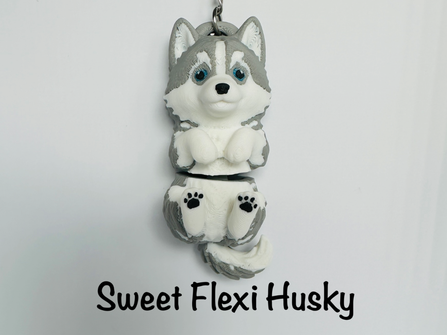 Sweet Flexi Husky Keychain