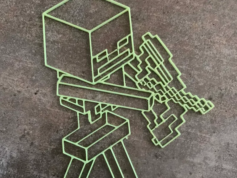 Minecraft Inspired Skeleton Wall Art