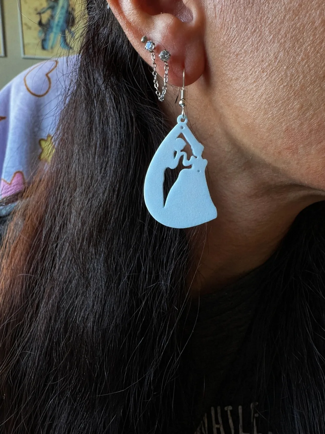 Pendientes aretes Cenicienta Cinderella Disney view 3
