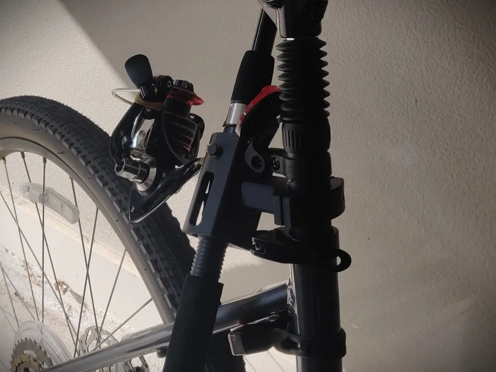 Bicycle Fishing Rod Holder - Free 3D Print Model - MakerWorld Bicycle Fishing Rod Holder - Free 3D Print Model - MakerWorld