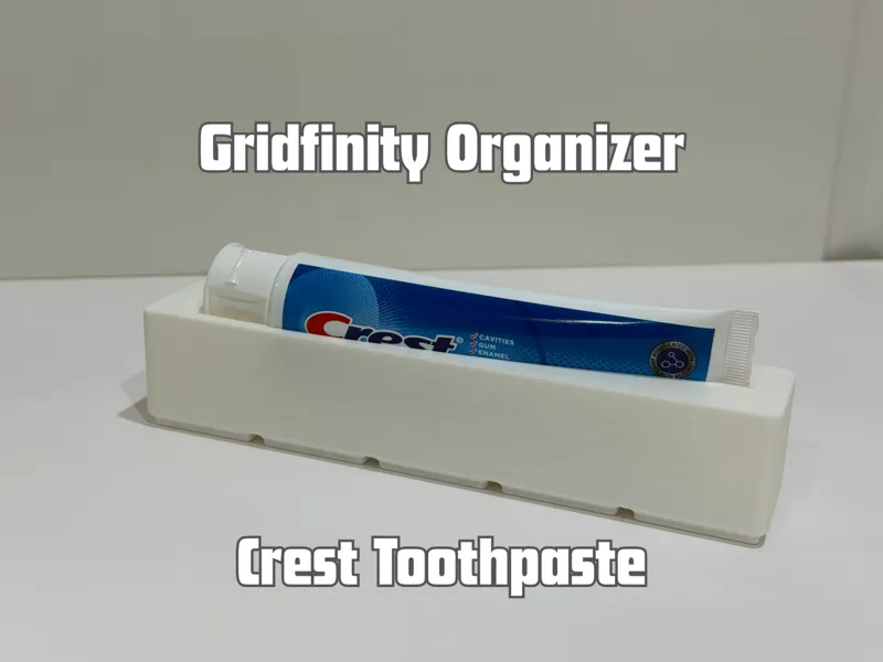 Gridfinity Crest Toothpaste Organizer