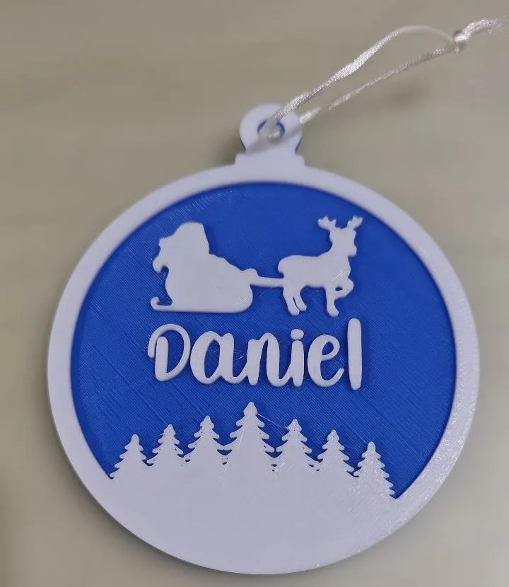 Christmas Ball with name editable (Santa Claus)