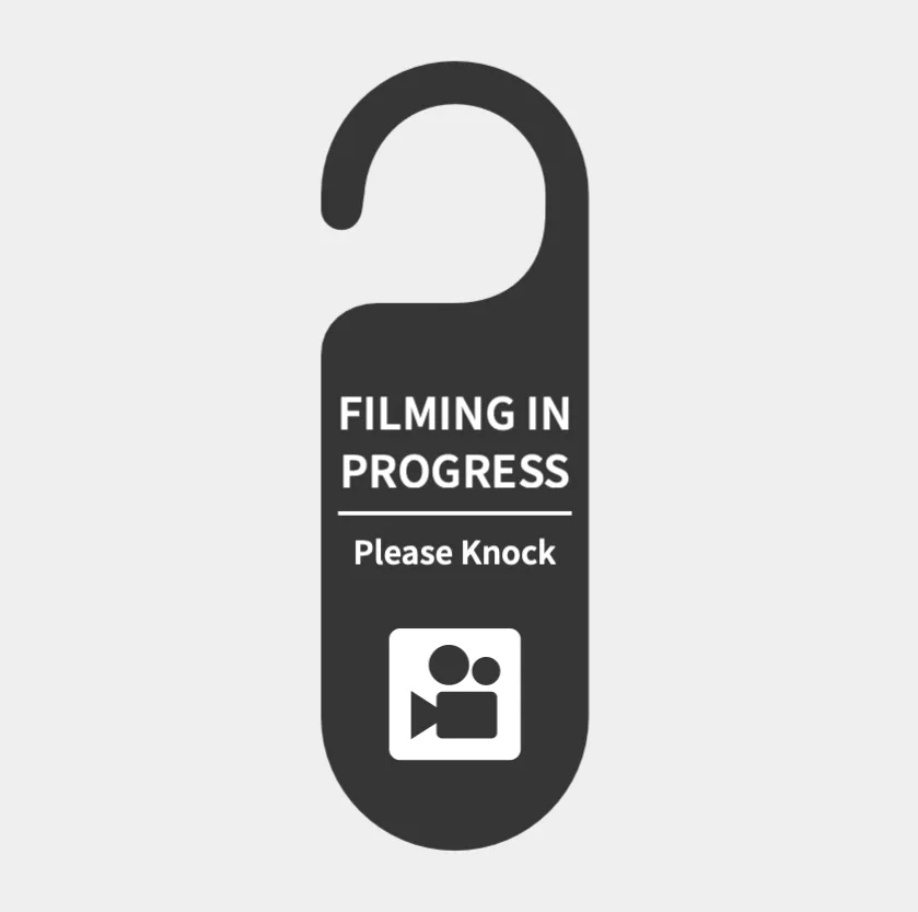 Camera In Progress Sign Filming in Progress door sign - Free 3D Print Model - MakerWorld