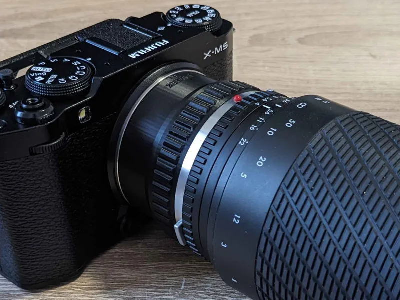 Olympus OM-FX Fujifilm adaptor