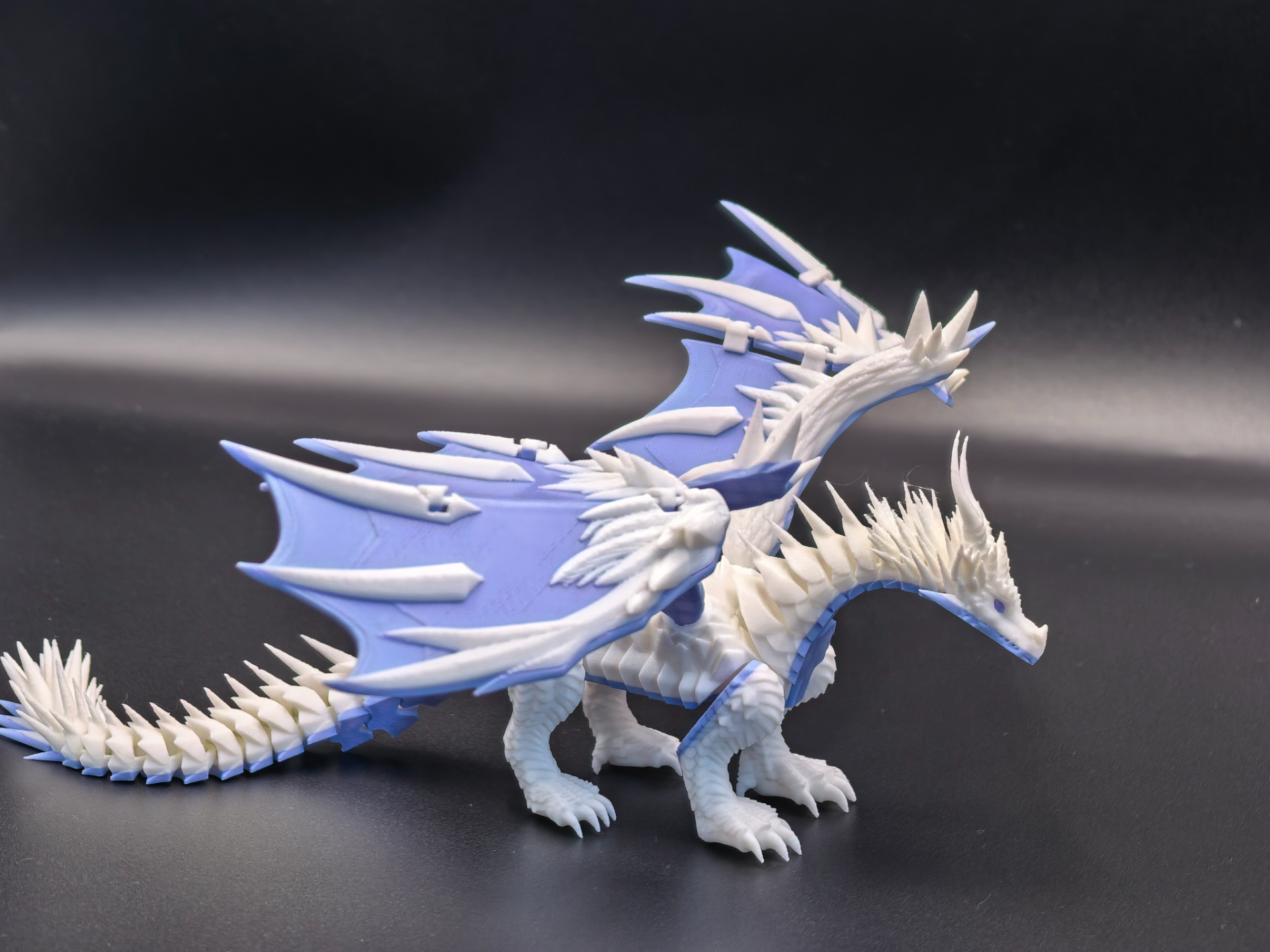 Miniatura 1 do modelo 3D 冰翼飞龙，翅膀鳞片改进版，无需支撑