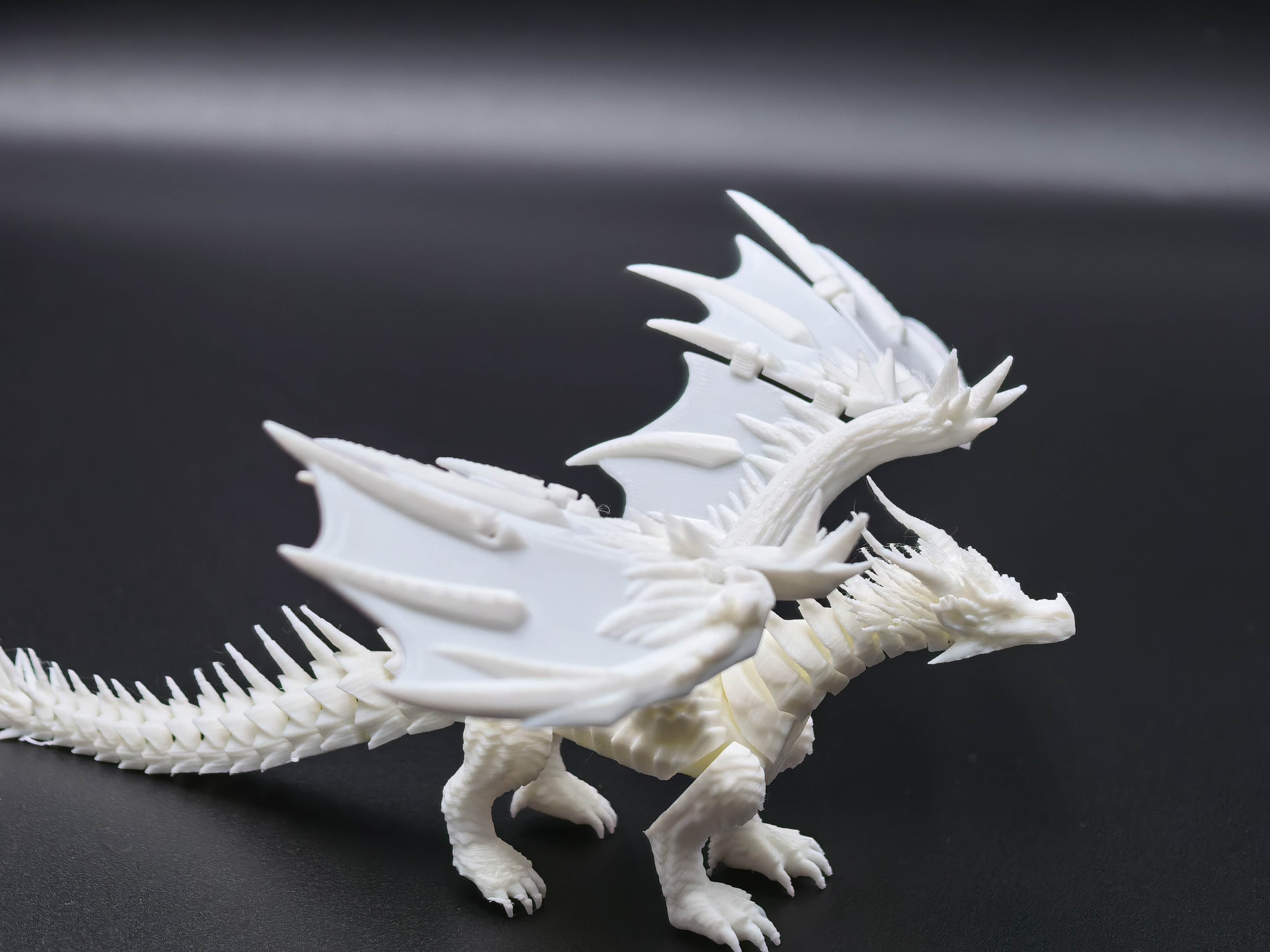 Miniatura 2 do modelo 3D 冰翼飞龙，翅膀鳞片改进版，无需支撑