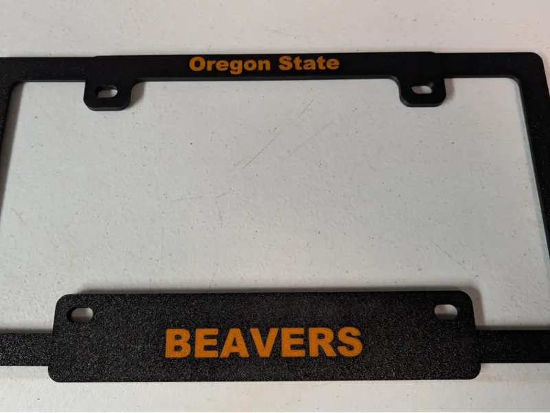 License Plate Frame - Customizable - Oregon State