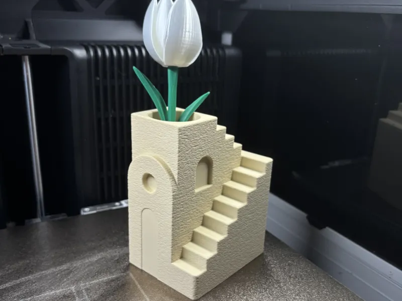 建筑干花花瓶(Q_Craft)