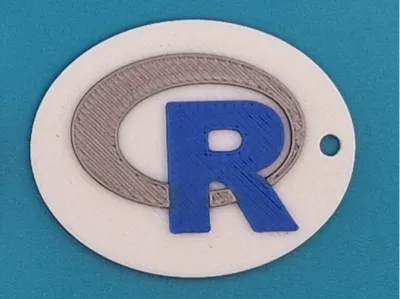 R Logo Keyring