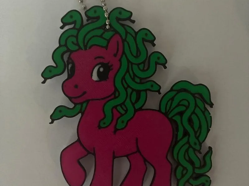 Medusa, my little pony keychain Christmas ornament