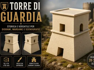 Torre di Guardia Medievale  Modello 3D per Diorami