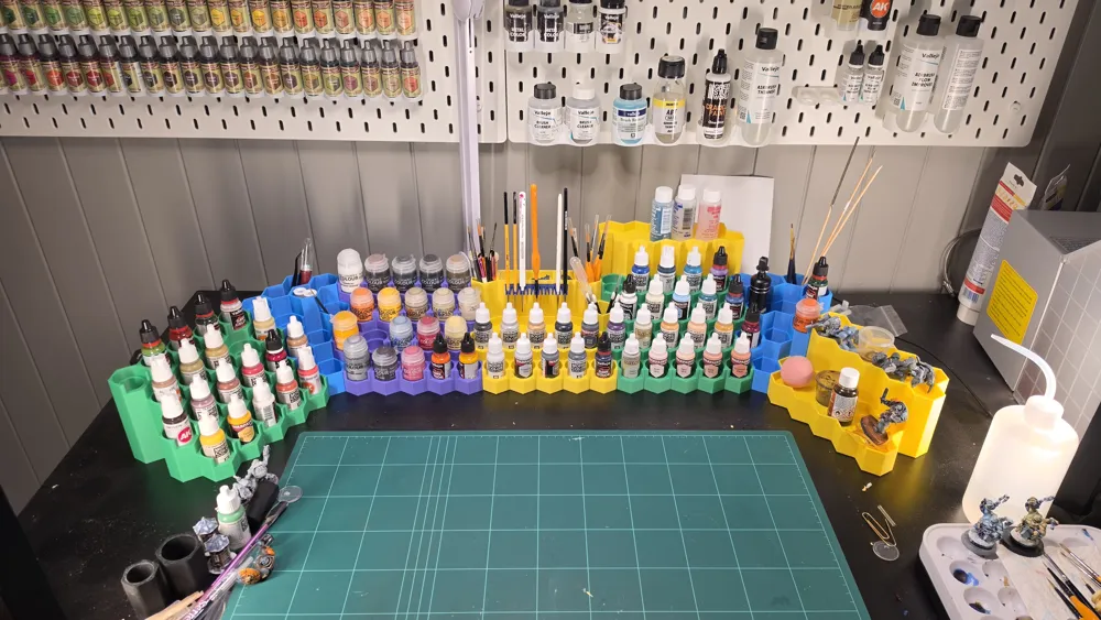 All-in-one Modular Paint Rack - Free 3D Print Model - MakerWorld