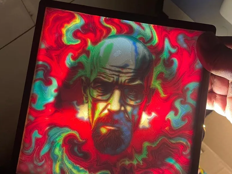 Walter White Lithophane | Custom AI Illustration